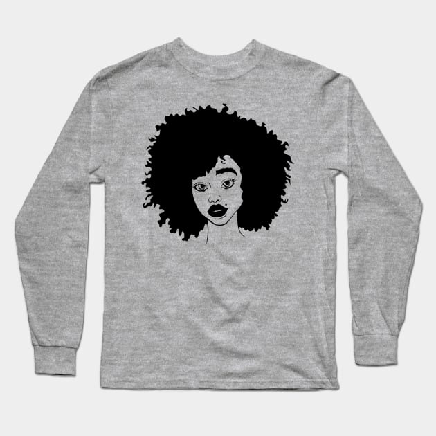 Natural Hair Black Woman, Black Girl, Black History Long Sleeve T-Shirt by UrbanLifeApparel